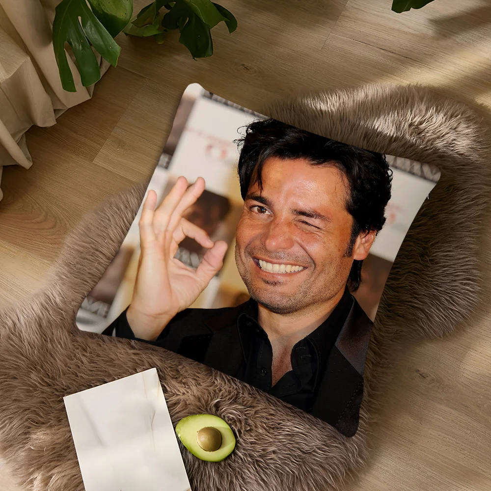 Singer C-Chayanne P-Puerto Kissenbezug für Wohnzimmer, Akzent-Sofakissen, Rückenstützkissen, quadratisches Lounge-Kissen, Kissenbezug für erholsame Nickerchen – Detail 6