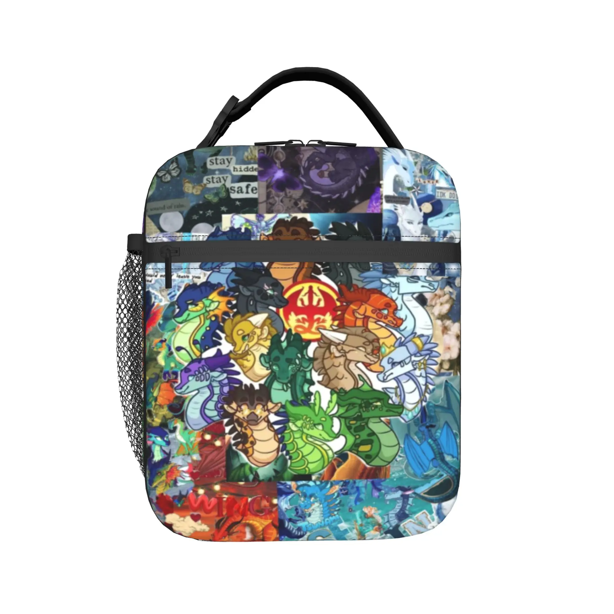 Wing Of Fire dragon Insulated Lunch Bag for Men Women  Storage Food Box Portable Thermal Cooler Lunch Box For Work