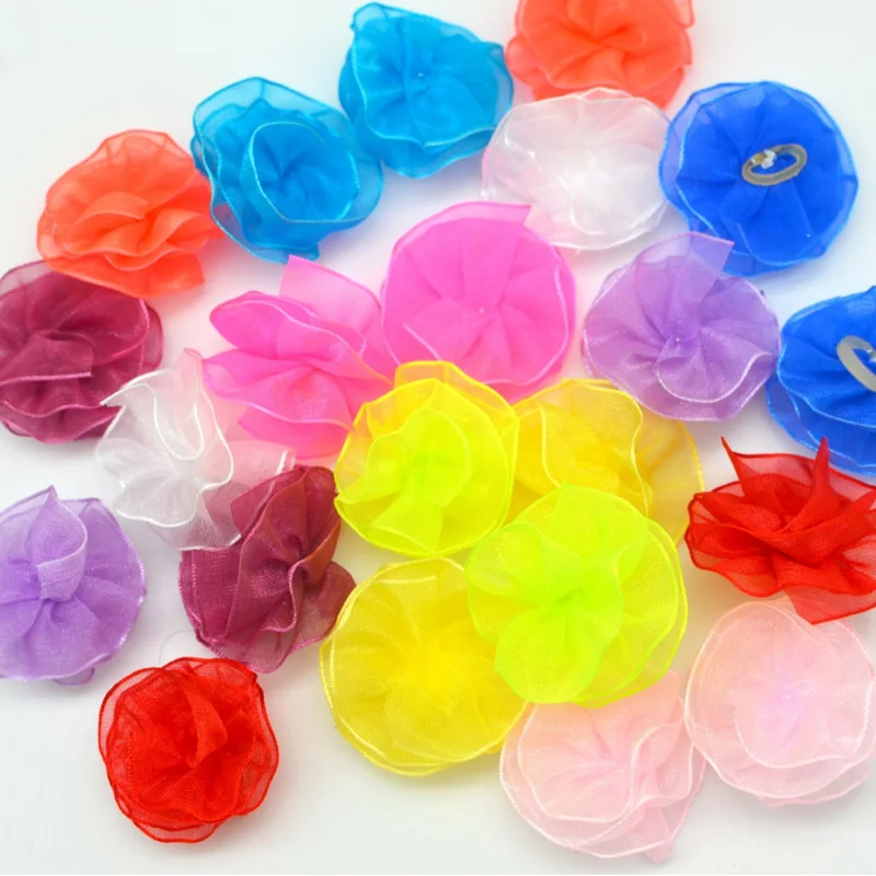 

50 PCS Dog Hair Lace Bow With Rubber Bond Dog Hair Accessories Handmade Puppy Bows for Dogs and Cats Cute Pet Bulk Accessorries