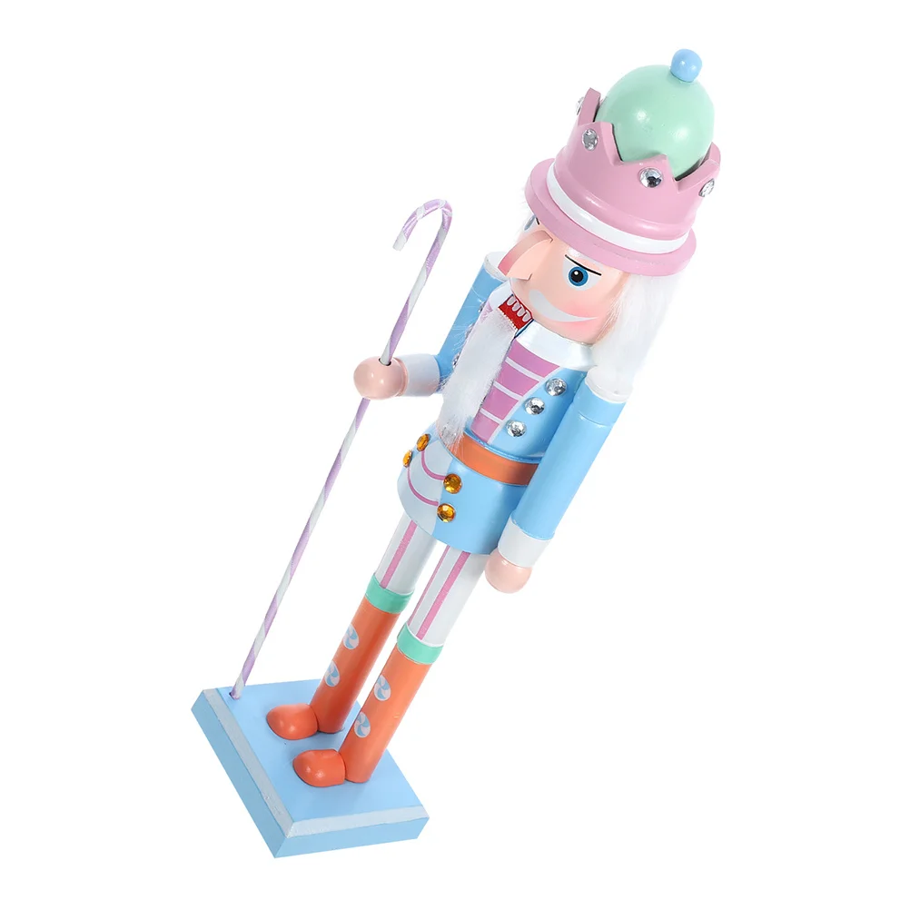 

Small Wooden Nutcracker Soldier Christmas Decoration Desktop Ornament for Holiday Home Office Xmas Party Decor