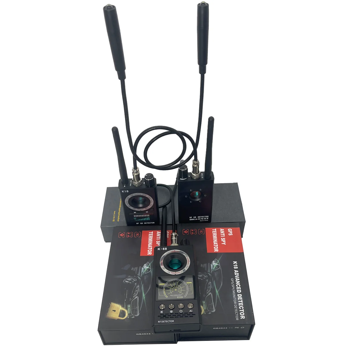 

K-68 Full-Band RF Signal Detector – Anti Tracking & Eavesdropping Device with Vibration Alert & Sensitivity Adjustment