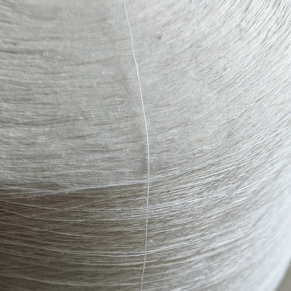 

Ｈight quality 100% Natural color linen 1ply half-bleached yarn Diameter 0.3mm weight about 1.65kg/cone knitting yarn