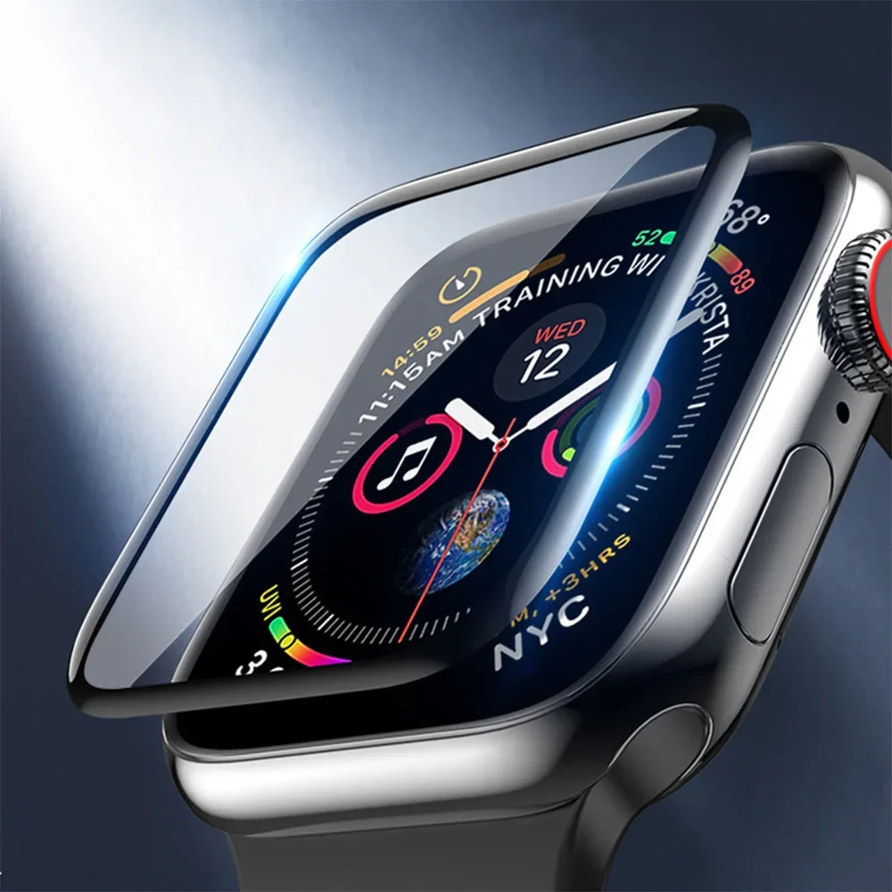 Полная защита телефона для Apple Watch 9 8 7 45 мм 41 мм, Защита экрана для iWatch 6 5 4 3 SE 44 мм 40 мм 42 38