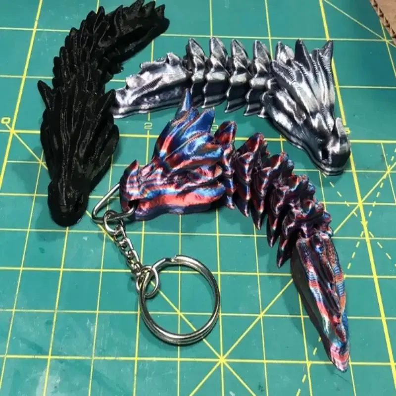 Brelok do kluczy Bone Dragon 3d Ruchomy brelok do kluczy Joint Gothic Bone Dragon Key Pendant Hinged Bone Joint Dragon Tail Key Chain