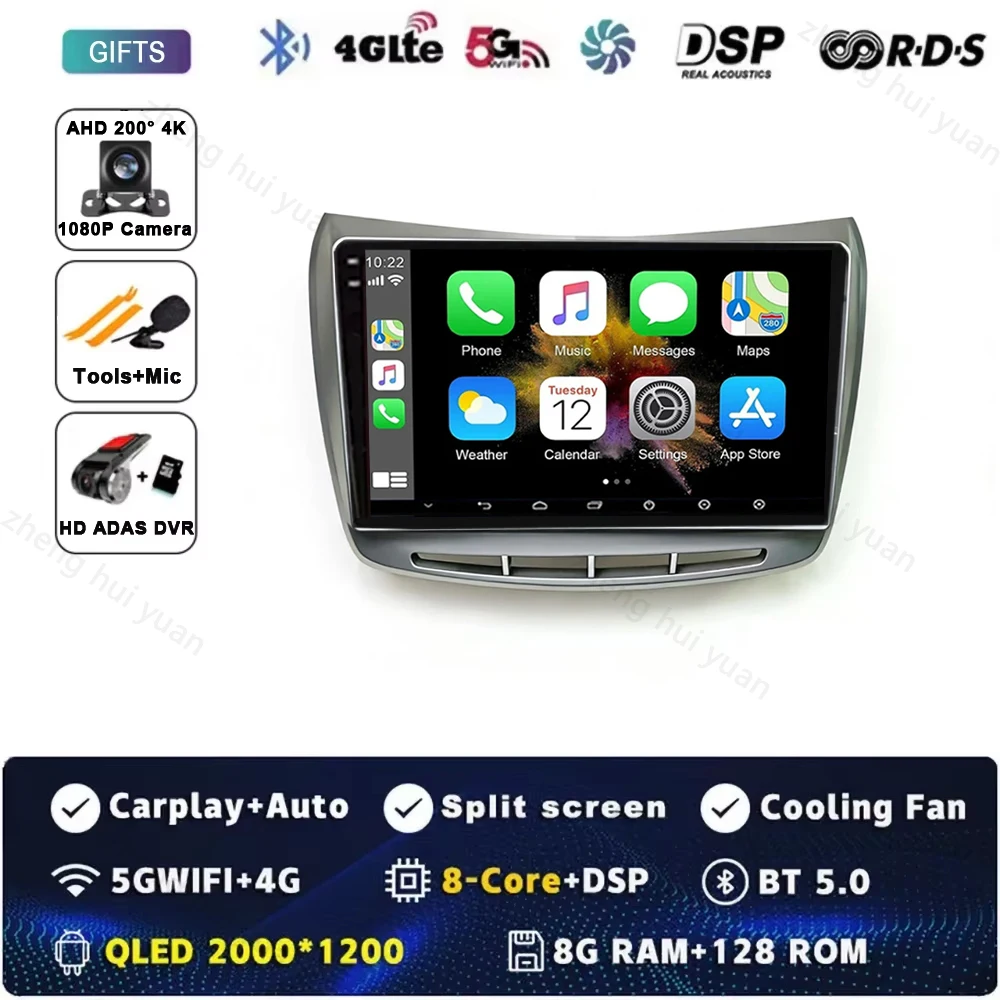 Voor Landcia Delta 2009-2019 Autoradio Carplay Auto Multimedia Stereo Video Player GPS Navigatie WIFI 4G RDS BT