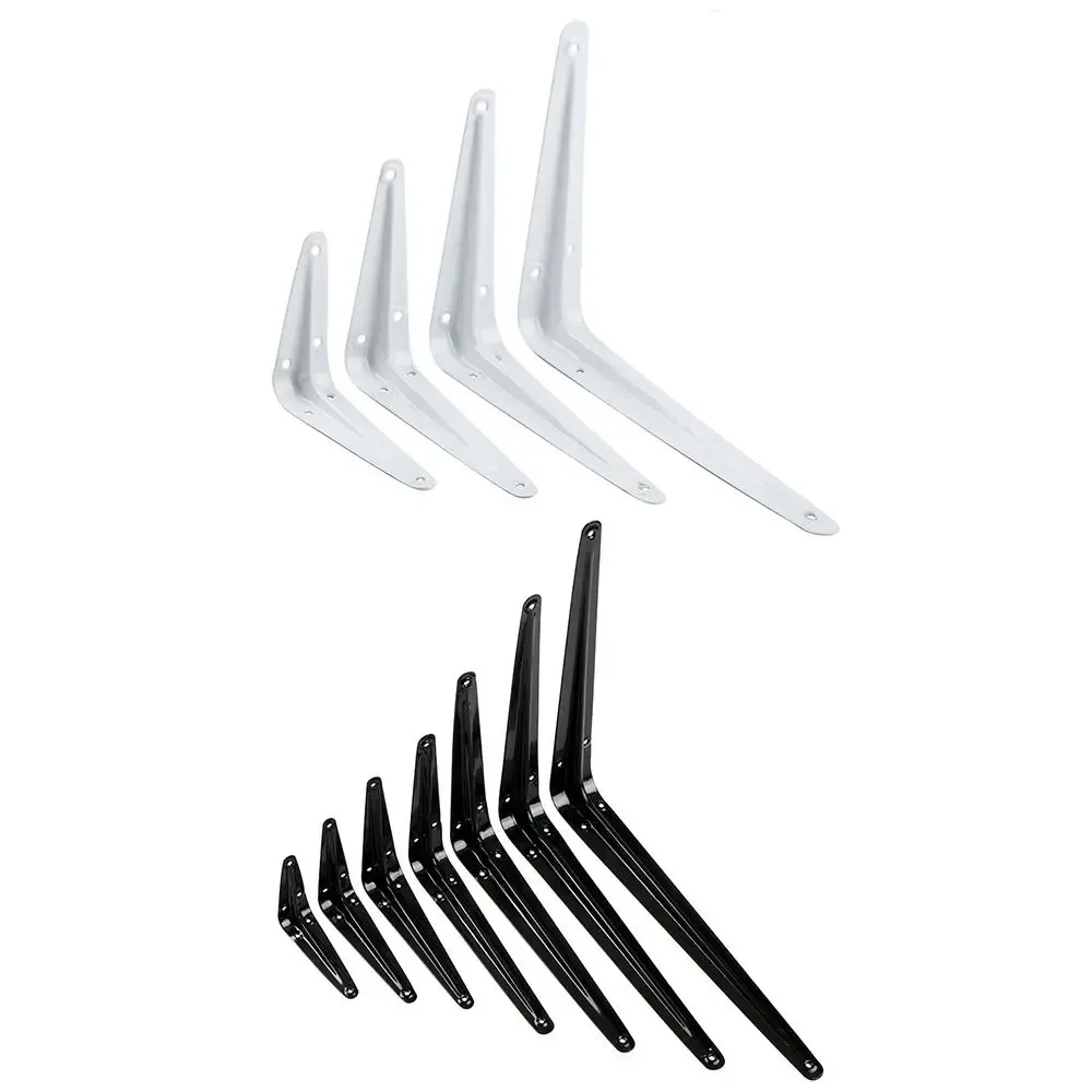 1Pcs New 4-14inch Triangular Bracket Support Wall Mount Hanging Black White Mounting Bracket Fixed Metal Shelf Corner Brace