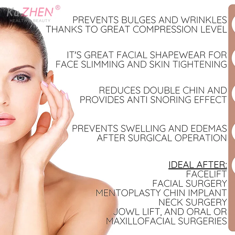 قناع شد الوجه، قناع الخد والذقن والرقبة التخسيس وحزام رفيع، قناع الوجه الرقيق للوجه #3