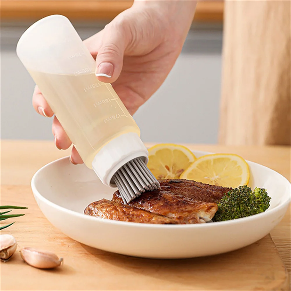 175/350ml Silicone Oil Brush Bottle Butter Bread Pastry Brush Seasoning Sauce Brush Cooking Utensil Kitchen Baking Gadgets