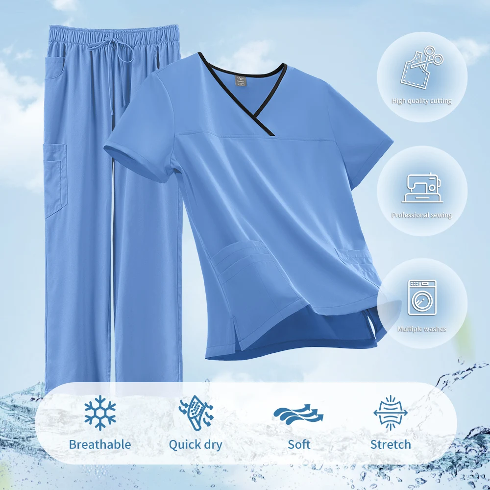 Veterinaire Chirurgische Tops en Broek Vrouwen Gezondheidszorg Outfit Werkkleding Mannen Arts Uniformen Verpleging Scrub Set Verpleegkundige Werkkleding