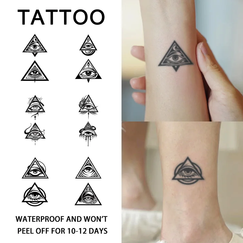 Eye of God Waterproof Temporary Tattoo Stickers, Long-lasting Waterproof for One to Two Weeks, For Man and Women, For Arm, Leg