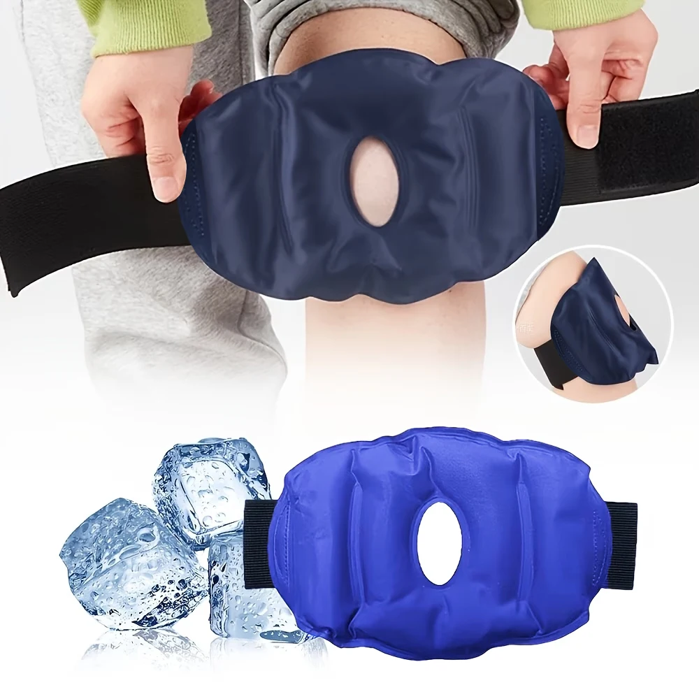 Knie-Eisbeutel, Doppelt Verwendbarer Knieprotektor für Kälte und Wärme, Wiederverwendbarer Eisbeutel, Gelenkpflege und Sportschutz Eisbeutel-Patch