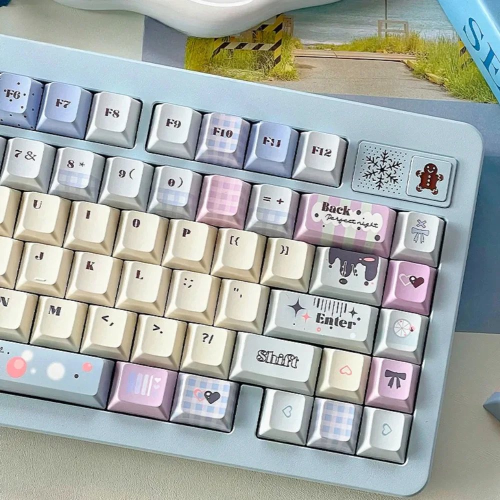 

129 keys, cherry, keycap set, tipsy bubble PBT personality, light blue, for Mx Cherry Gateron Switch mechanical keyboard kit