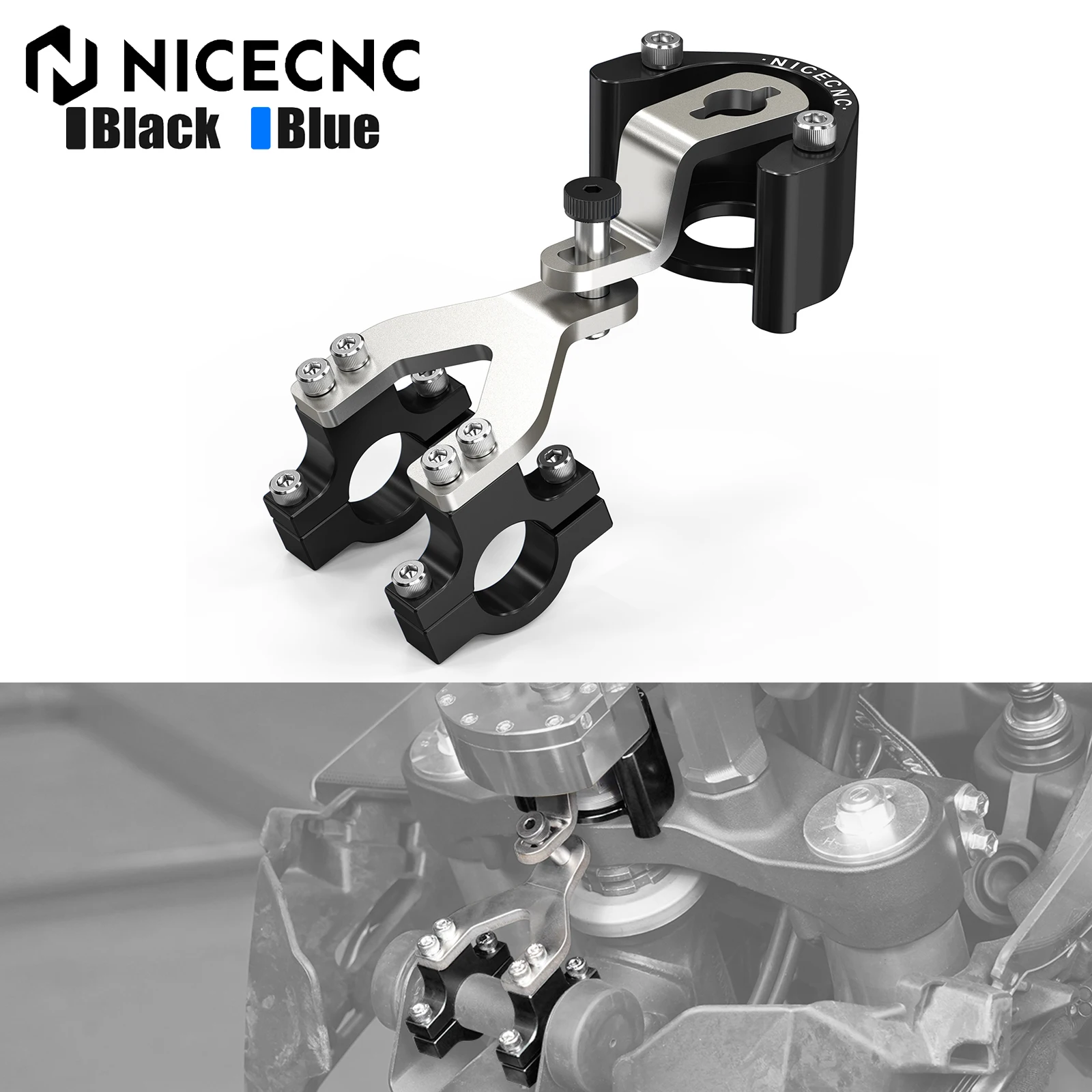 

For Yamaha Tenere 700 XTZ700 2019-2024 Steering Damper Bracket TENERE700 Rally Edition 2020 2021 2022 2023 2024 World Raid 2022