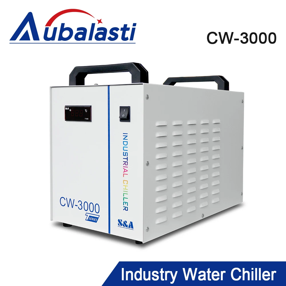 Aubalasti S&A CW3000 Industrial Water Chiller for CO2 Laser Engraving Cutting Machine Cooling 60W 80W Laser Tube DG110V TG220V