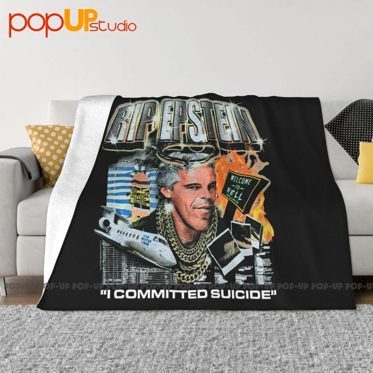 Rip Jeffrey Epstein I Committed Suicide Suicideboys Tour Blanket Textile All Season Bedding Supply