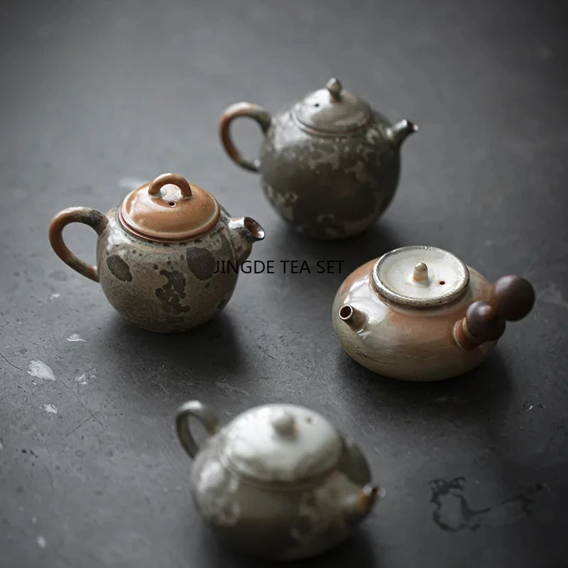 Exquisite wooden fired porcelain teapot Japanese ink dragon household tea pot with filter Kung Fu tea set craft gift