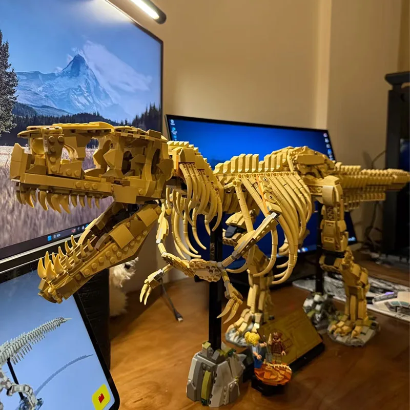 

Новинка 2025, окаменелости динозавров T-Rex, тираннозавр Рекс, строительные блоки, мир динозавров, парковые игрушки для детей, подарки на день рождения для мальчиков