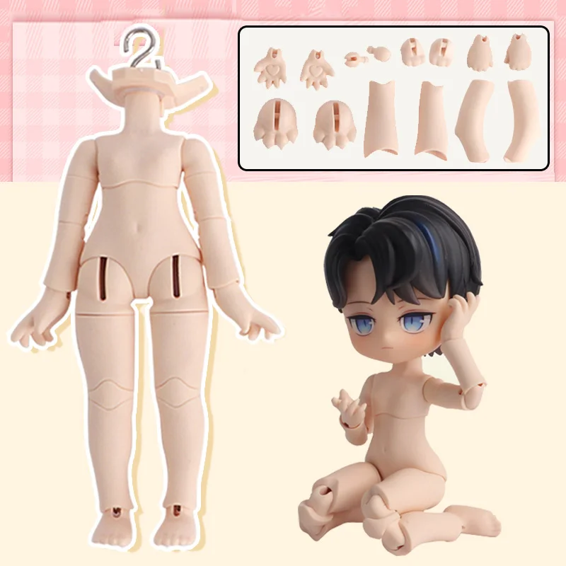 1/12bjd Body Animal Body Cat Bear Ball Joint Body Eplacement Hand Joint Body Accessories For UF Doll, OB11, GSC, NendoroidsHead