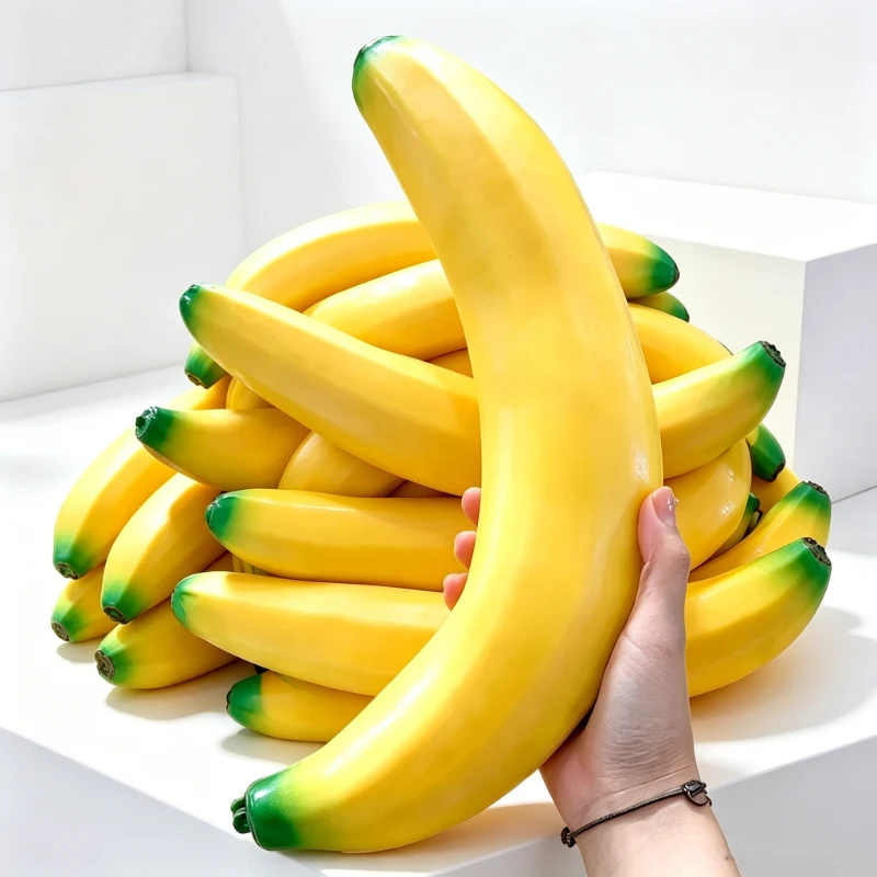 Jumbo Squishy Simulations-Banane Quetschspielzeug Bananenförmiges Langsam Zurückfederndes Fidget-Spielzeug Stressabbauendes Geschenk für Erwachsene Wohndekoration