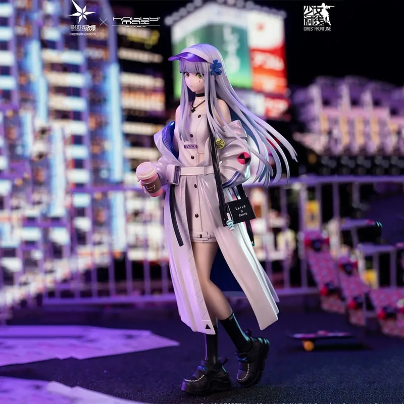 Original Genuine HobbyMax Girls Frontline HK416 White Negroni Anime Figure Collectible Boxed Statuette Model Doll Toys For Gifts