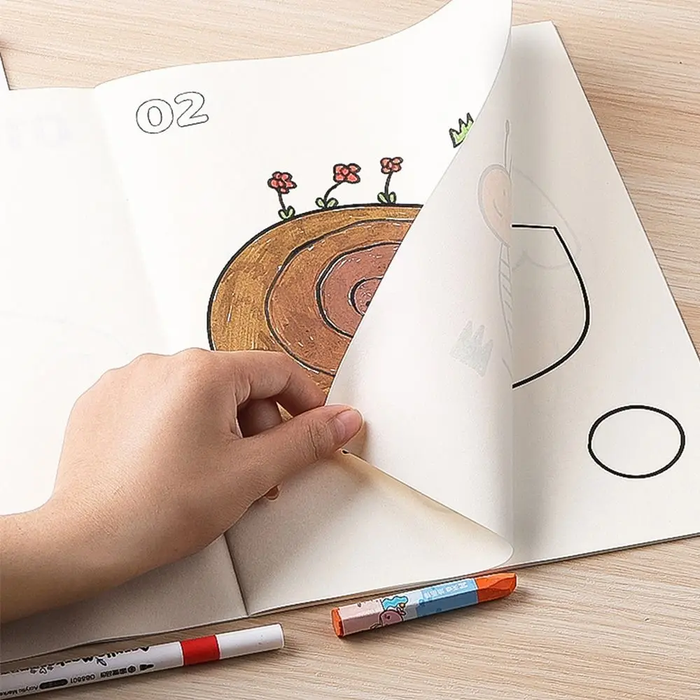 أنيمي رسم كتاب التلوين الإبداعي DIY أدوات التدريس اللوحة البسيطة الكتابة على الجدران كتب الكتب اللوحة