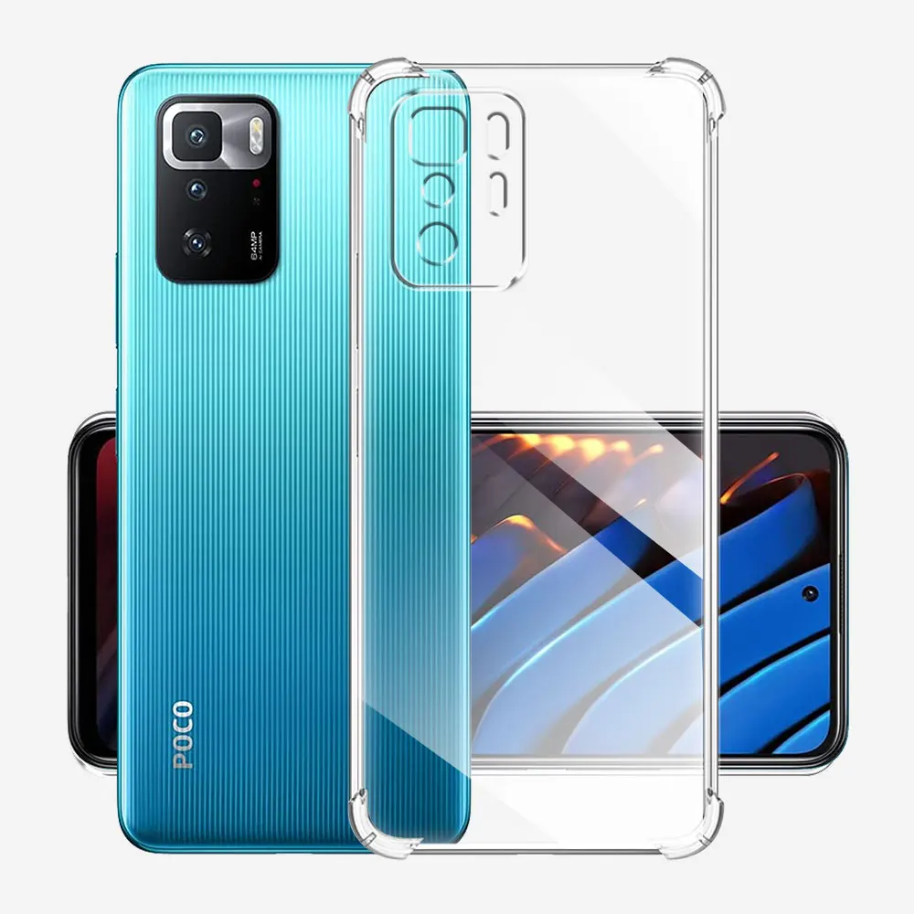 샤오미 Poco X3 GT 케이스 Poco X3 GT 실리콘 소프트 클리어 커버 Fundas Poco X3 GT Coque 용 충격 방지 전화 케이스 샤오미