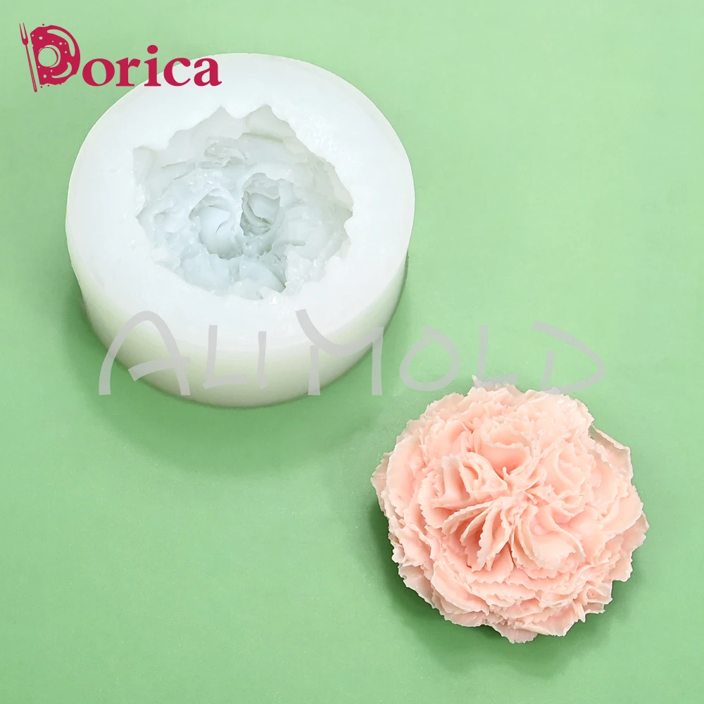 Carnation Peony Flower Candle Molds Aromatherapy Wax Gypsum Soap Silicone Mould Creative Gift Making Model Home Decoration Tools