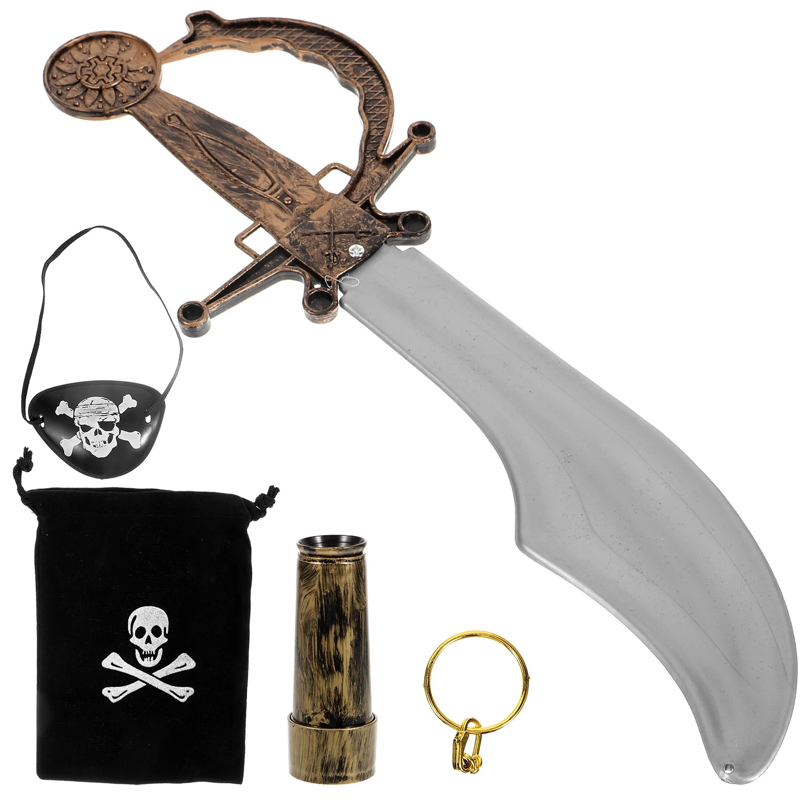 1 مجموعة 1 مجموعة هوك تلسكوب هالوين القراصنة تأثيري عدة زي حفلة الدعامة القراصنة إمدادات الحفلات اكسسوارات الديكور #5