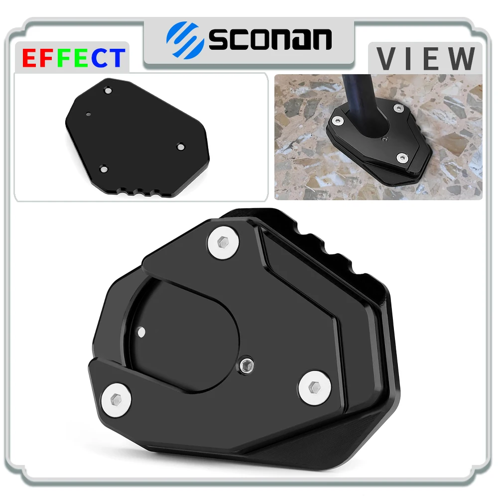 

Motorcycle Accessories Kickstand Side Support Stand Enlarger Extension Pad For Hus SVARTPILEN 125 200 250 401 VITPILEN 401 2023