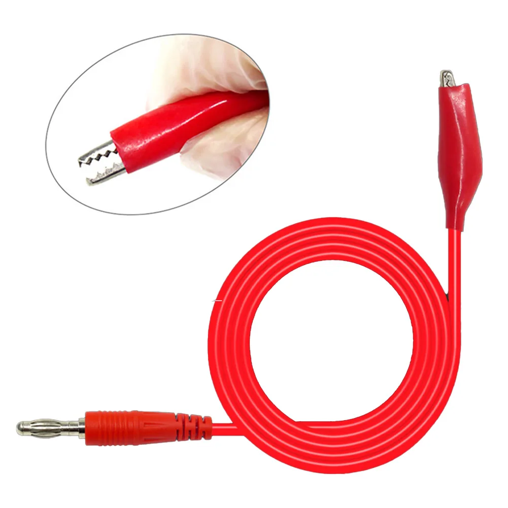 P1038 4mm Banana  To Crocodile Clamp Soft Test  Multimeter Test Cable For Test Meters Tool Accessory In Stock Wholesale
