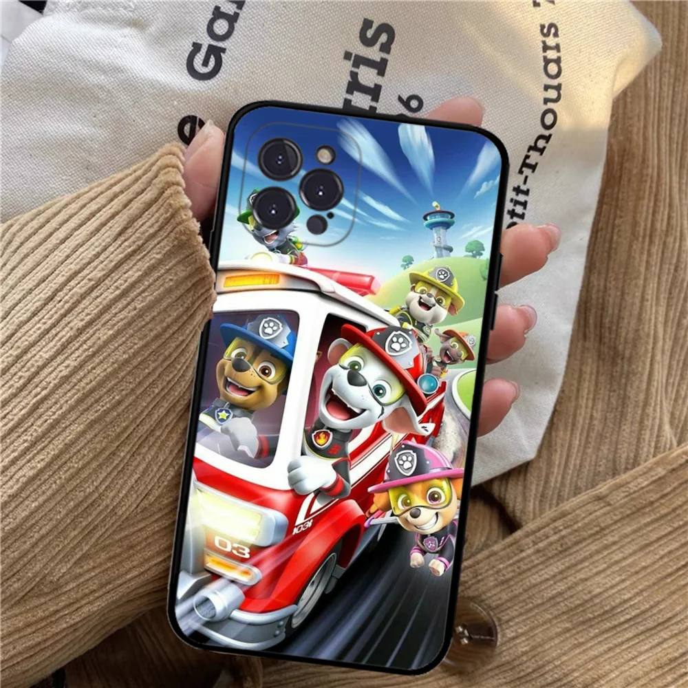 Cartoon Dog Animal P-Patrol Phone Case For iPhone 15 14 11 12 13 Mini Pro XS Max Cover 6 7 8 Plus X XR SE 2020 Funda Shell