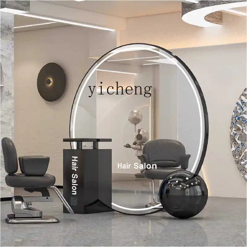 CC  barber shop mirror hairdressing simple special mirror hairdressing mirror table