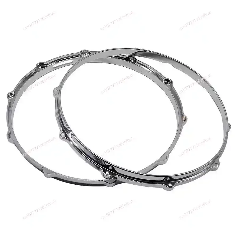 14-Zoll 10-Loch Trommelring aus Silber-Aluminiumguss mit hoher Präzision für Snare-Tom-Jazz-Drum-Kits und Zubehör