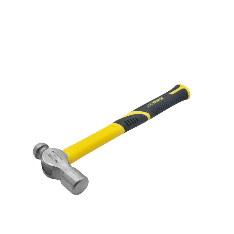 CROWNMAN Striking Hand Tool 8OZ/16OZ/20OZ American Type TPR Handle Ball Pein Hammer
