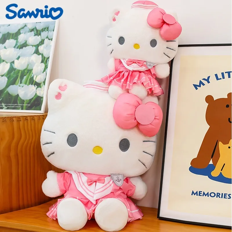 50/60/70cm Big Size Hello Kitty Sailor Suit Sanrio Anime Plush Stuffed Doll Kawaii Room Decoration Plushies Pillow Holiday Gifts
