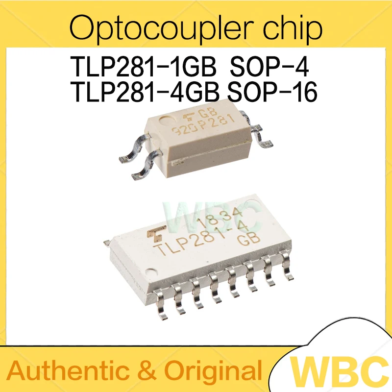 10Pcs/Lot TLP281-4 TLP281-4GB SOP-16 TLP281-1GB P281 TLP281-1 White and black SOP-4 Optocoupler chip new original