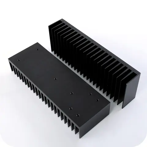 1PCS Thickened pure aluminum customized 1969 power amplifier heat sink/pure aluminum oxidized black heat sink LM3886 available