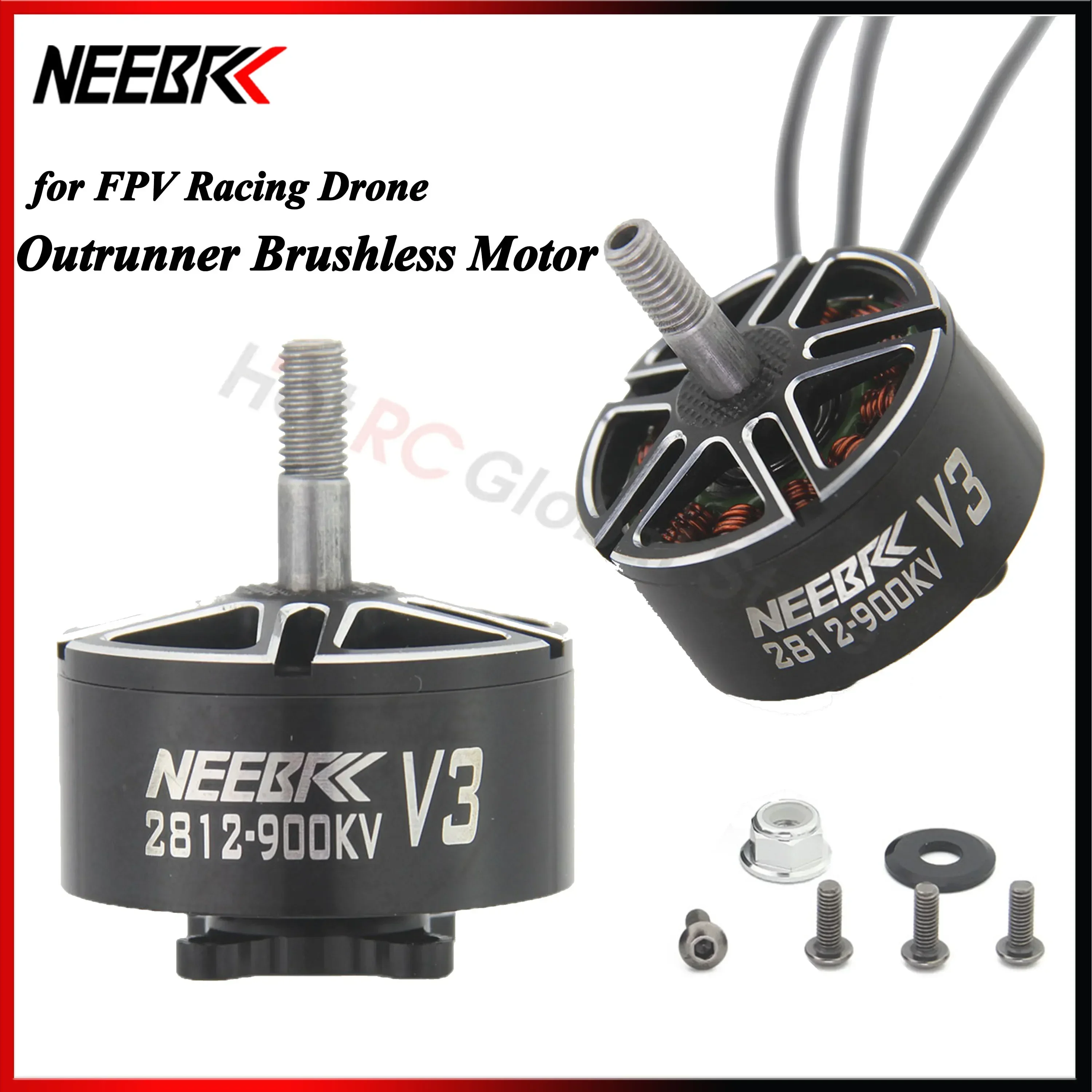 

1/2/4PCS NEEBRC 2812 900KV 3-6S Brushless Motor for FPV Racing Drone RC Plane Aircraft Quadcopter 7/8inch Long Range Mark4