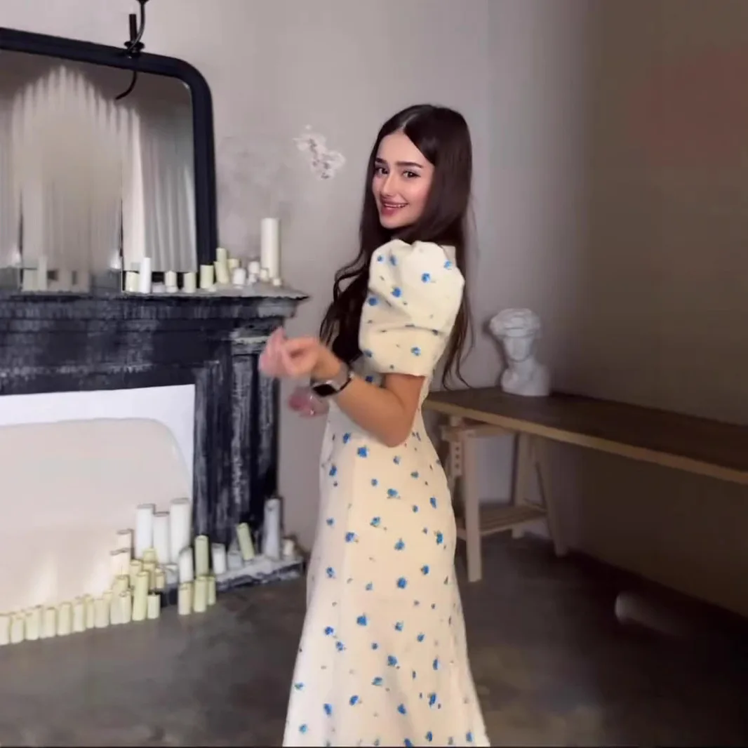 Ele Slimming ort Sve Long Dr Spring 2025 تنورة ساحرة من البوليستر المحبوك على شكل حرف a أساسية Sle