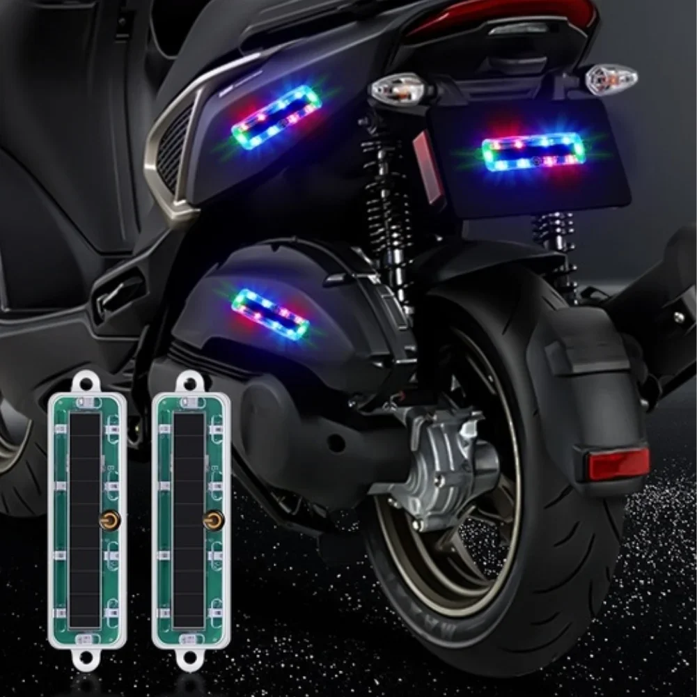 LED Solar Strobe Safety Light For Vehicle Use With Waterproof Body And Multiple Flash Modes For Car Motorcycle Truck