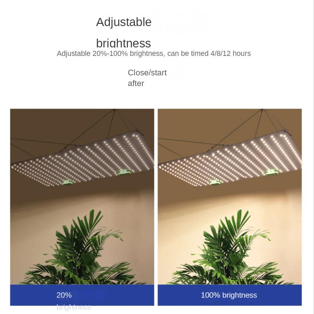 Full Spectrum LED Grow Light,Timing, Dimmable plant Light Panel For Seed Starting, Hydroponic Seedling Veg and Flower, 60W, 120W