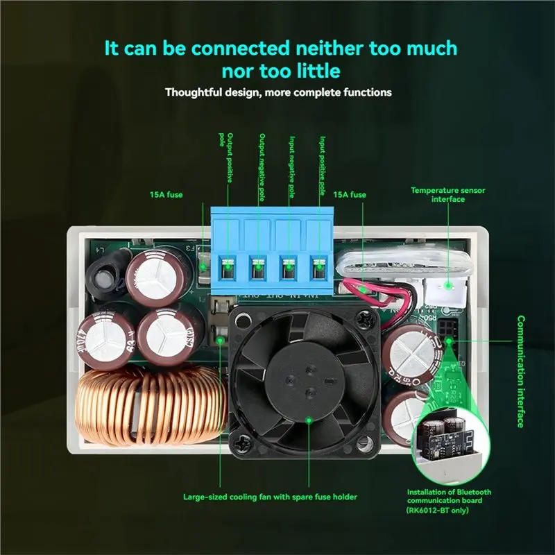 AC88-RK6012 60V 12A Step-Down DC-DC Voltage Transformer Regulator Module Adjustable Output Power Supply Tester Model Converter