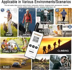 Handheld Mini Walkie Talkie, Handheld, Two Way, FM Radio, 128 Channel, 400-520MHz, 1 km Range, Professional, 1Pc