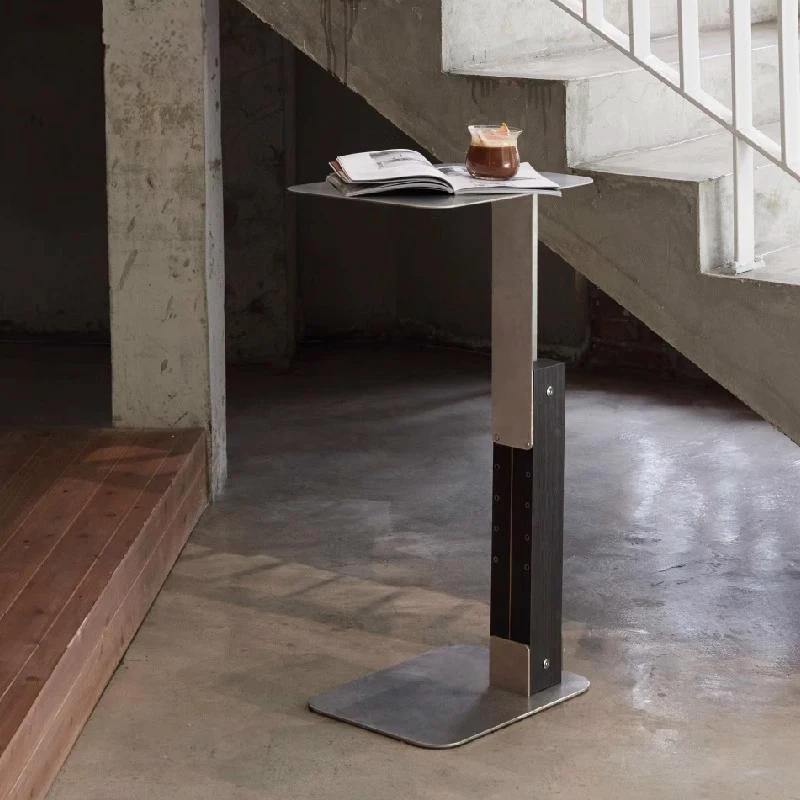 Original Design Stainless Steel Living Room Sofa Tea Table Side Table Multi-functional Adjustable By Lifting Square Small Table