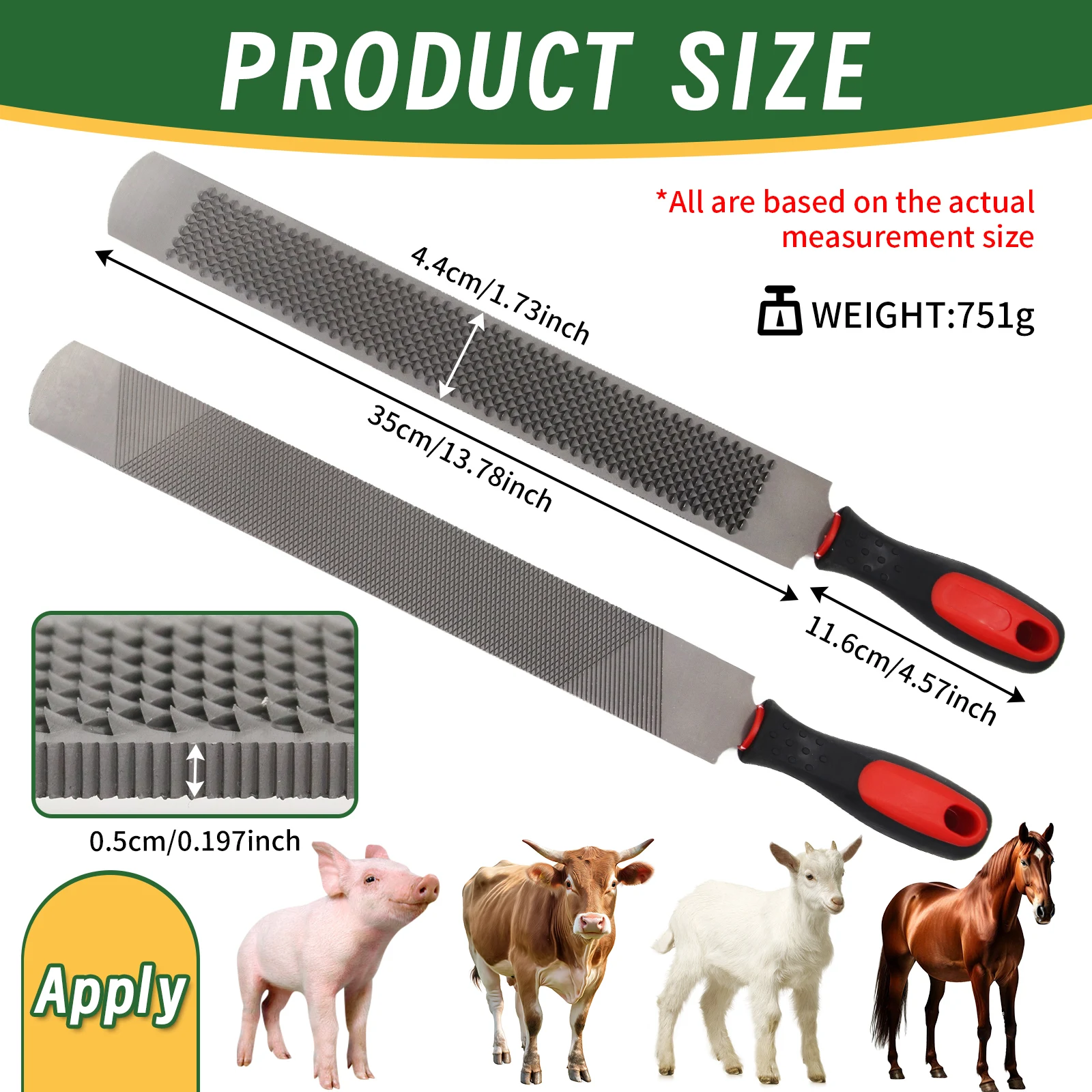 14 بوصة مزدوجة الوجهين الحصان حافر عرموش الحصان حافر التشذيب أداة فارير حافر التشذيب ملف حافر السكاكين الفروسية اكسسوارات 1 قطعة