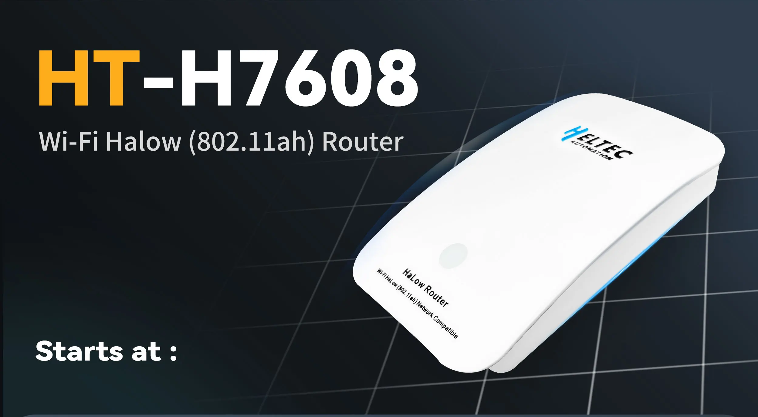เฮลเทค ไวไฟ ฮาโลว์ HT-H7608 ไออีอี 802.11ah เกตเวย์แบบดูอัลแบนด์ ตัวขยายสัญญาณไวไฟ ระยะไกล 3 กม. ความเร็วในการส่งข้อมูลที่เร็วขึ้น