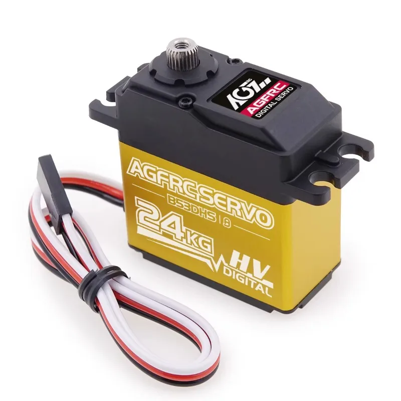 1pcs new AGFRC B53DHS 24KG Digital High Torque Speed Titanium Gear Programmable HV Steering Servo For 1/12 Car Trucks RC Model