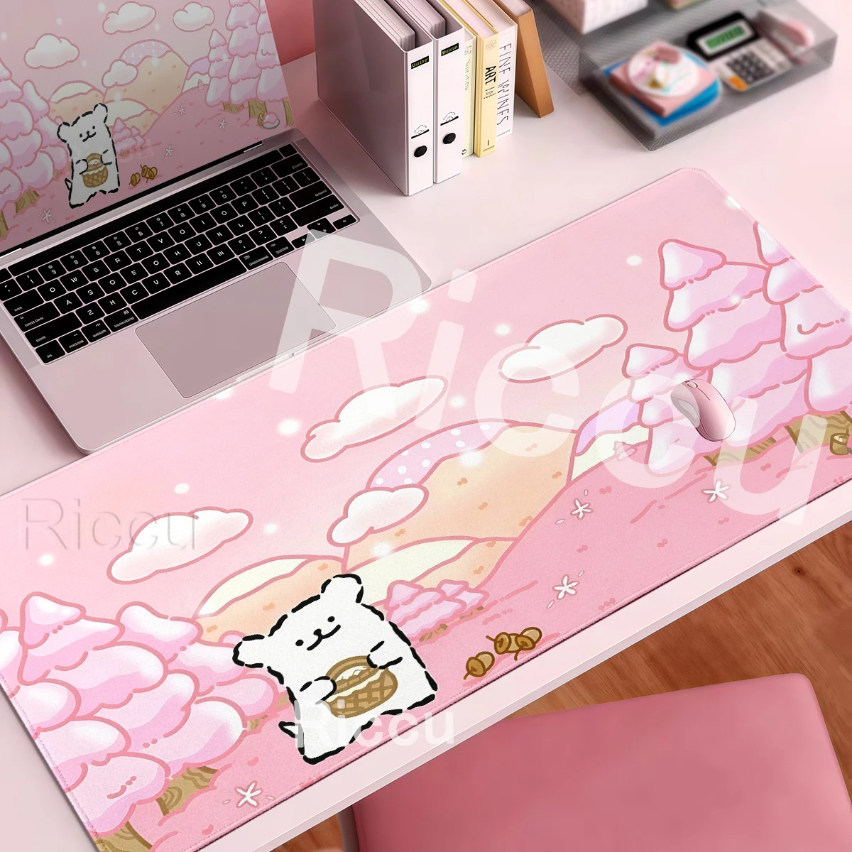 Pretty Line Puppy Mouse Pad Laptop Decoration Protect Desk Mat XXL Kawaii Cartoon Maltese Office Non-slip Keyboard Rubber Carpet