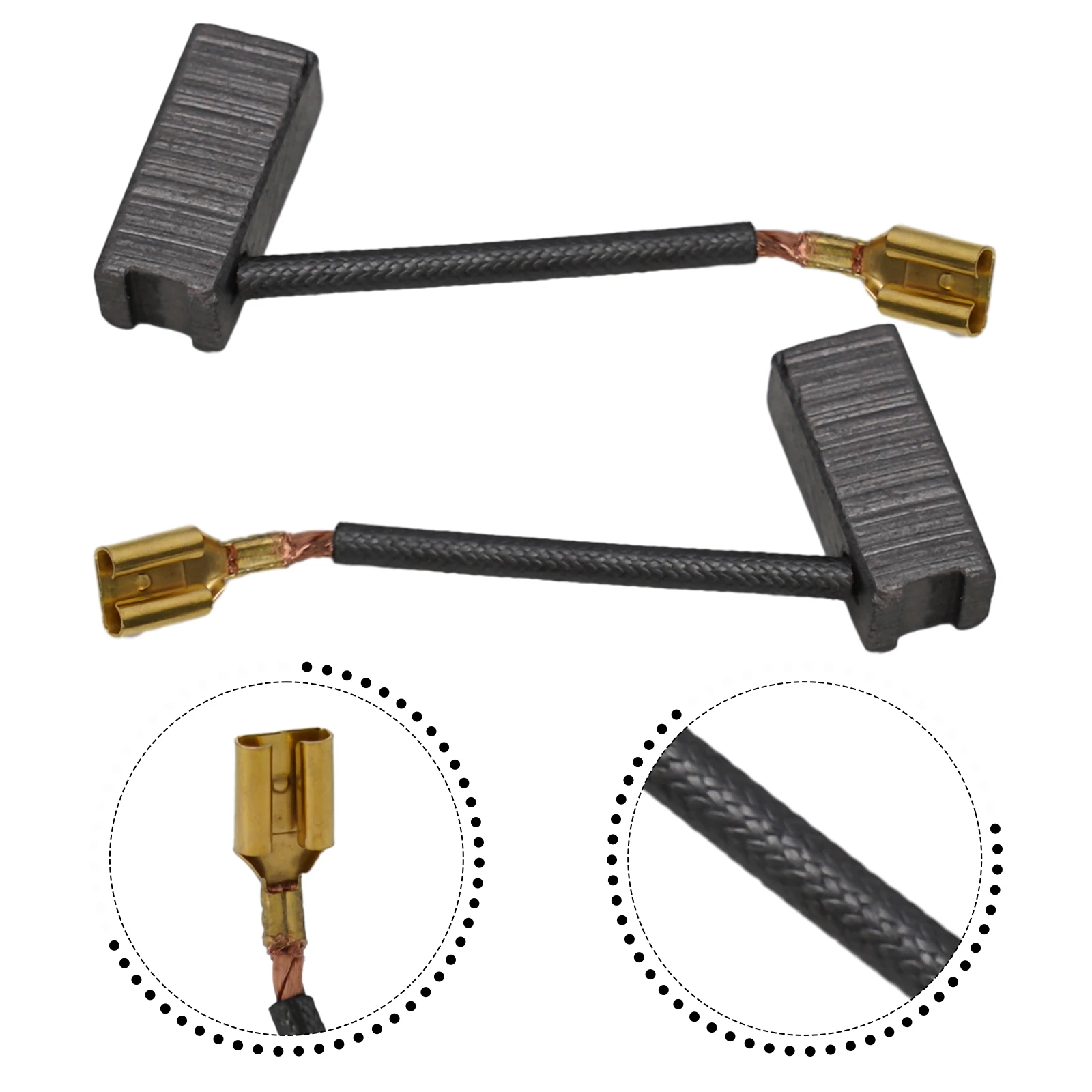 Reliable Carbon Brushes for GBH 36 VLI GBH 36 VFLI 11536 VSR For cordless Hammer Drill Set of 2 Size 7 x 8 x 18 mm