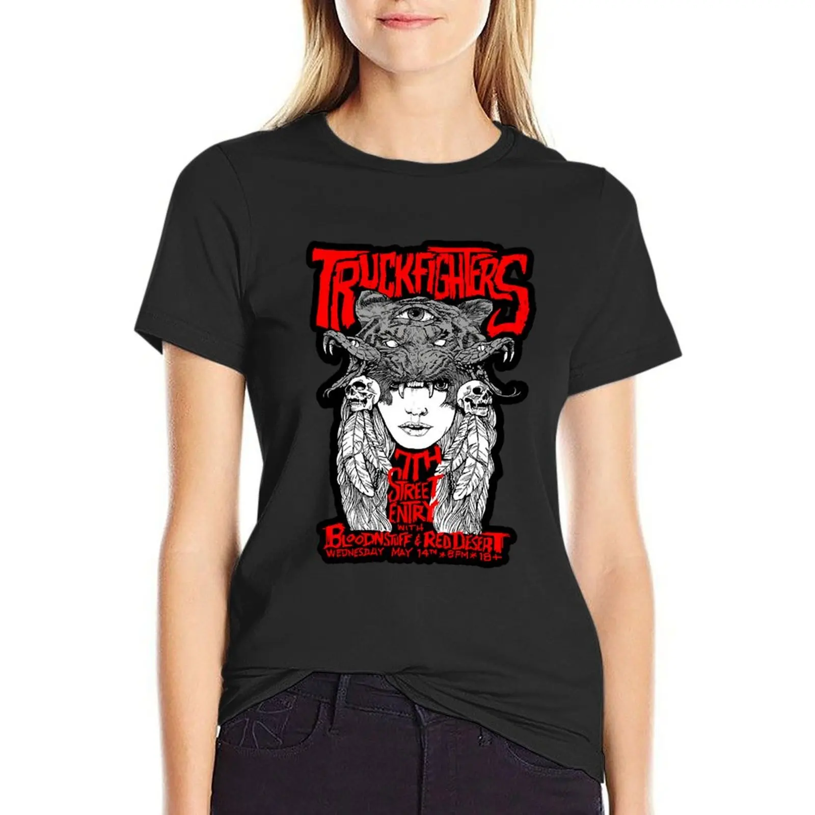 

2Swedish rock band T-Shirt graphics hippie clothes summer tops t-shirts for Women pack